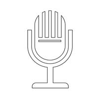Illustrazione di vettore icona microfono