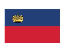 Liechtenstein bandiera nazionale europa emblema simbolo icona illustrazione vettoriale elemento di disegno astratto