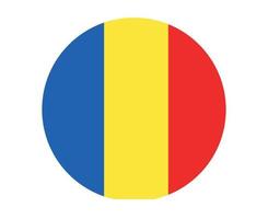 Romania bandiera nazionale europa emblema icona illustrazione vettoriale elemento di disegno astratto