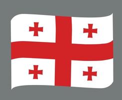 georgia bandiera nazionale europa emblema simbolo icona illustrazione vettoriale elemento di design astratto