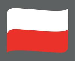 Polonia bandiera nazionale europa emblema nastro icona illustrazione vettoriale elemento di design astratto