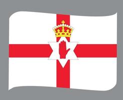 bandiera dell'irlanda del nord europa nazionale emblema nastro icona illustrazione vettoriale elemento di design astratto