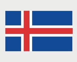 islanda bandiera nazionale europa emblema simbolo icona illustrazione vettoriale elemento di disegno astratto