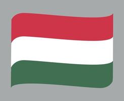 bandiera dell'ungheria nazionale europa emblema simbolo icona illustrazione vettoriale elemento di design astratto