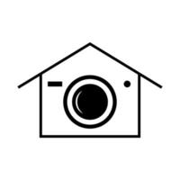 logo della casa della fotocamera vettore