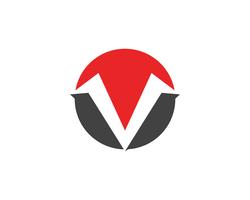 V logo logo aziendale e modello di simboli vettore