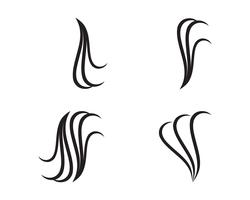 vettore di logo e simboli di capelli