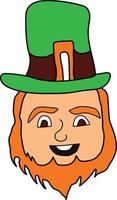 leprechaun carattere irlandese icona immagine vettoriale