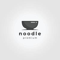 ciotola tazza tazza noodle icona logo vintage illustrazione vettoriale design