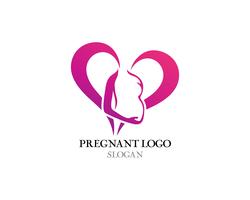 Illustrazione di icona di vettore del modello di logo in gravidanza