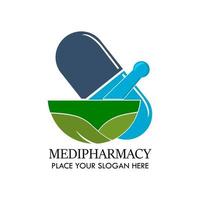 illustrazione del modello di logo di farmacia vettore