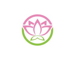 Lotus Flower Sign per Wellness, Spa e Yoga. Vettore