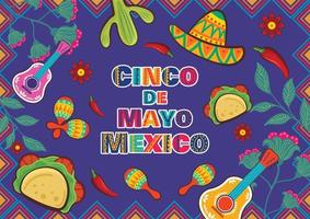 disegno vettoriale di sfondo cinco de mayo