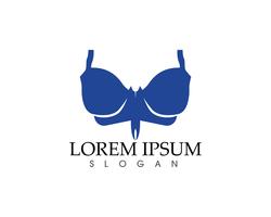 Set di diversi reggiseni push up isolati sopra vettore