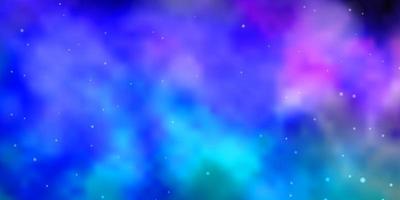sfondo vettoriale rosa scuro, blu con stelle colorate.