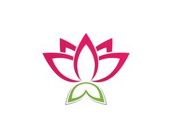 Lotus Flower Sign per Wellness, Spa e Yoga. Vettore