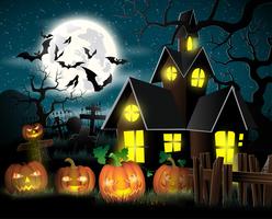 Felice poster di Halloween. Illustrazione vettoriale