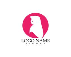 hijab donna sagoma logo e simboli vettore