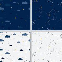 illustrazione dei vettori eps10 della raccolta del modello senza cuciture minimo del cielo notturno della galassia