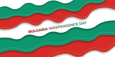 disegno di sfondo tagliato carta verde rosso. bulgaria bandiera colore di sfondo. vettore