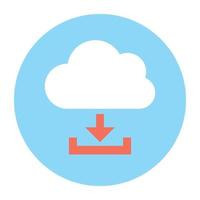 concetti di download cloud vettore
