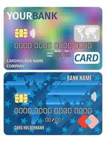 carte di credito bancarie una selezione di luminose con vettore