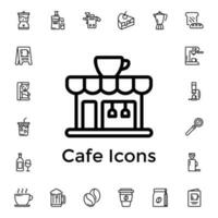 grafica vettoriale delle icone del caffè. perfetto per applicazioni relative al caffè.