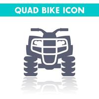 icona quad bike, veicolo fuoristrada, atv, illustrazione vettoriale quadriciclo