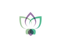 Lotus Flower Sign per Wellness, Spa e Yoga vettore
