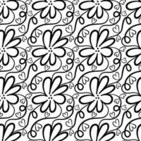 doodle margherita fiore linea arte modello vettore