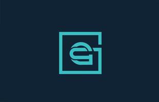 linea blu g alfabeto lettera logo icona design. modello creativo per azienda e business vettore