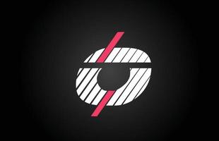 design della linea o design del logo dell'icona della lettera dell'alfabeto. modello creativo per affari e società con colore rosa e bianco vettore