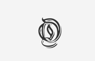 icona del design del logo della lettera dell'alfabeto o vintage. modello creativo per affari o società in bianco e nero vettore