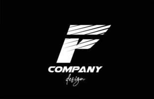 f alfabeto lettera icona logo design con colore bianco e nero. modello creativo per azienda e affari con stile audace affettato vettore