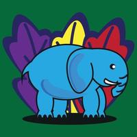 vettore di elefante blu
