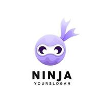 logo colorato ninja vettore