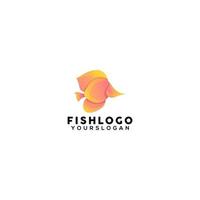 modello di progettazione logo colorato pesce vettore