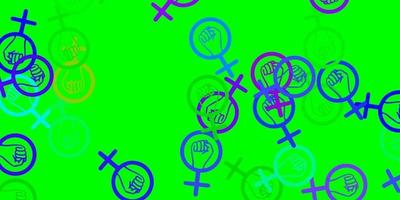 sfondo vettoriale multicolore chiaro con simboli di donna.