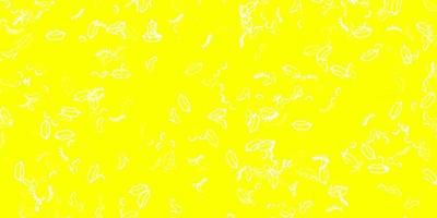 sfondo vettoriale giallo chiaro con simboli di donna.