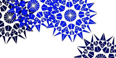 struttura di doodle di vettore blu chiaro con fiori.