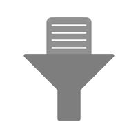 Icona del filtro del documento vettoriale