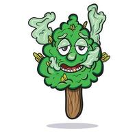 mascotte del ghiaccio di marijuana. clip art vettoriali. vettore