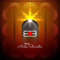 felice maha shivratri festival celebrazione sfondo design vettore