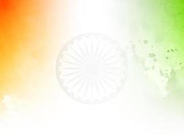 tricolore bandiera indiana tema festa della repubblica acquerello texture di sfondo vettore