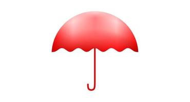 icona dell'ombrello rosso vettore