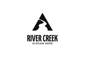 vettore di progettazione del logo del fiume Creek