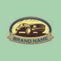 Un modello di design del logo auto classico o vintage o retrò. Vinta vettore