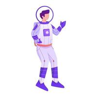 spiegare l'illustrazione dell'astronauta vettore