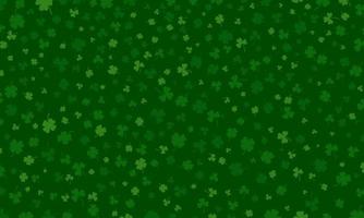 trifoglio o foglie di trifoglio verde modello sfondo design piatto illustrazione vettoriale isolato su sfondo verde scuro.