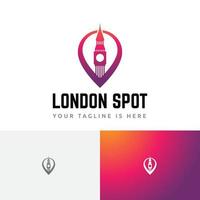 londra città inghilterra mappa tour viaggi vacanze vacanze logo dell'agenzia vettore